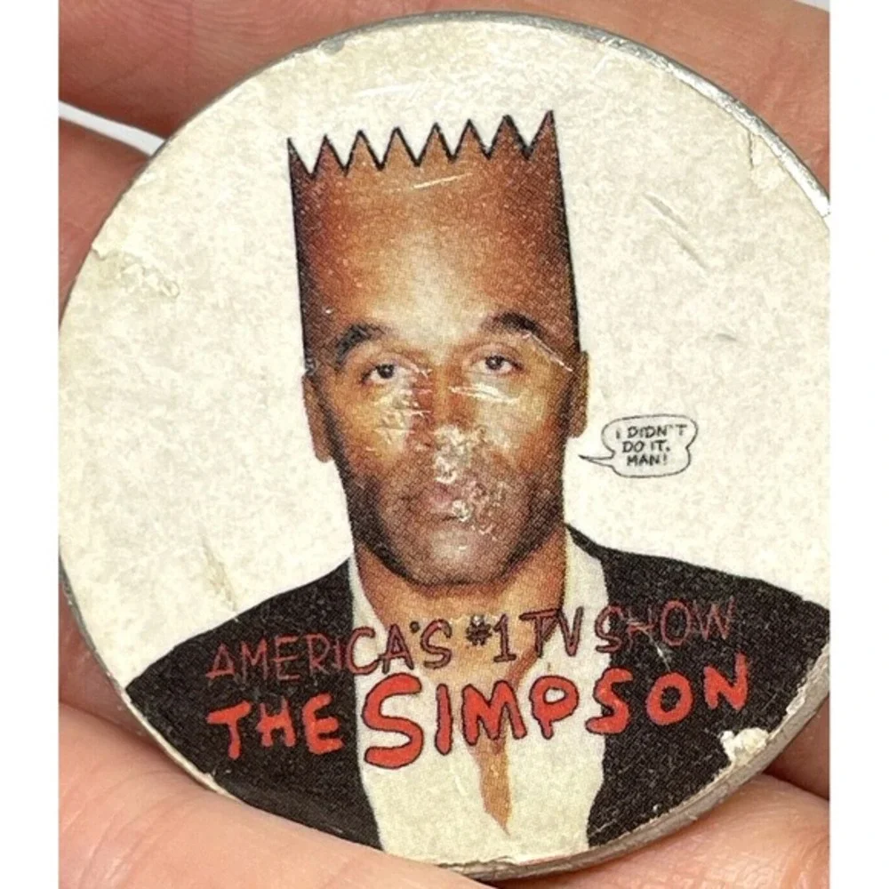 RARE Vintage POGs Heavy Metal Slammer‎ OJ Simpson as Bart Simpson 1990s